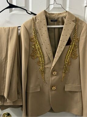 New Look Men's Tan Lined Jacket with Black Label